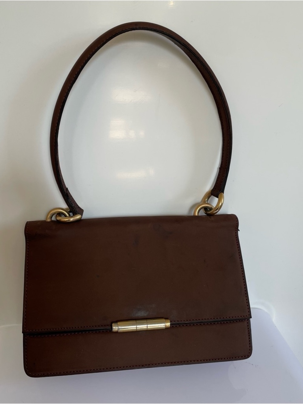 Vintage 50’s Saks Fifth Avenue Lederer Brown Leather Handbag